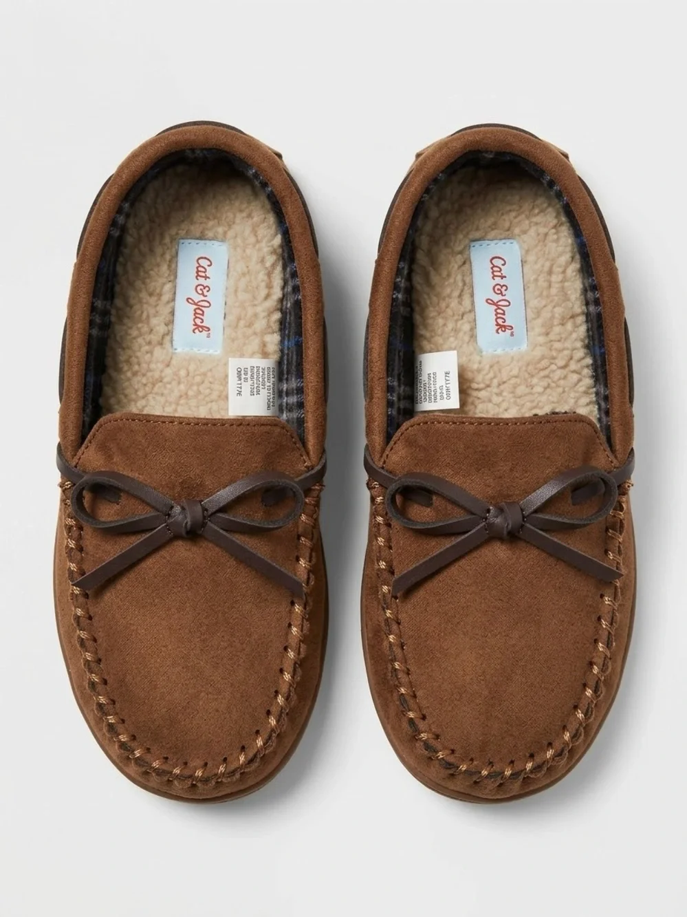 Target Cat&Jack Toddler Boy Size 8T Brown Moccasin House Shoes NWOT